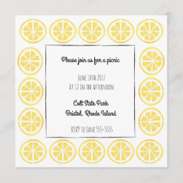 Citrongränsinbjudan Inbjudningar