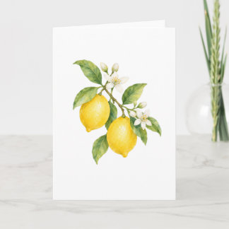 Citrongren med blommor kort