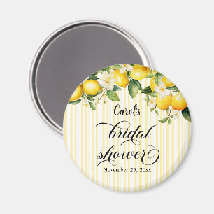 Citrongren Medelhavet Sommar Bröllopsdusch Magnet