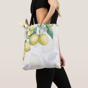 Citrongrenar Vita & Gula Landsbygd Rustik Chic Tygkasse
