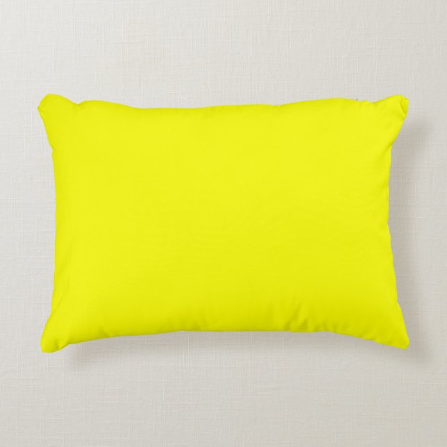 Citrongul accentkudde 16" x 12" prydnadskudde (Framsidan)