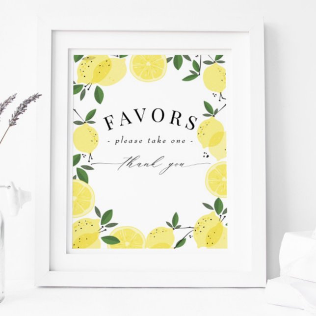 Citrongul Citron Dusch Favor Tecken Poster (Skapare uppladdad)