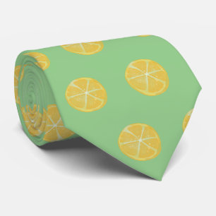 Citrongul Grön Herrhalsduk Slips
