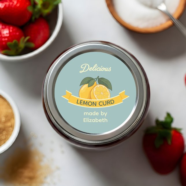 Citronkräm Runt Klistermärke (Skapare uppladdad)