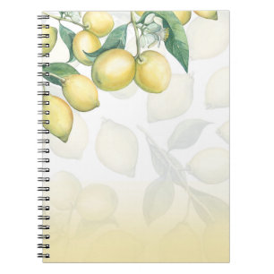 Citronkvistar Vita & Gula Landsbygd Rustik Chic Anteckningsbok