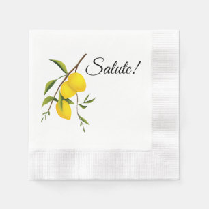 Citronkvistdesign med Salute! Präglad Cocktail Pappersservett