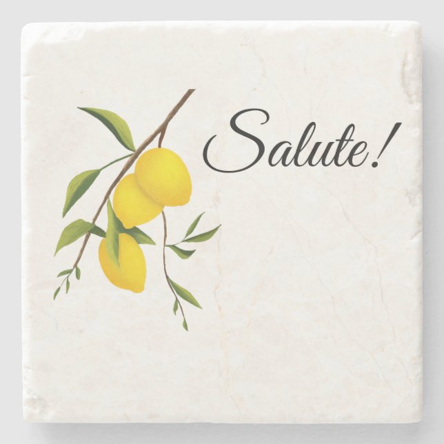 Citronkvistdesign med Salute! Stenunderlägg (Framsidan)