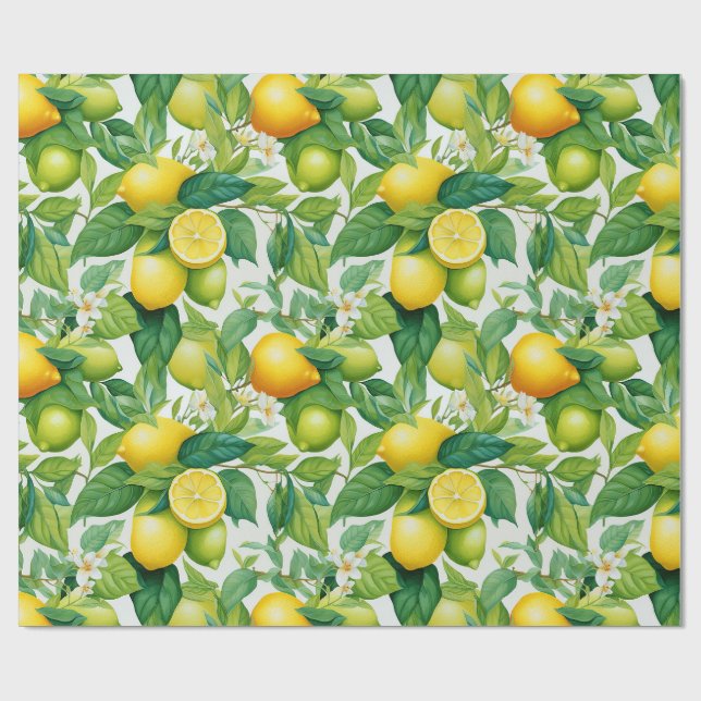 Citronlund Grönsaklig Gåva Presentpapper (Platt)