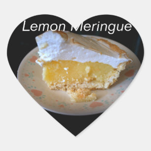 Citronmaräng Hjärtformat Klistermärke