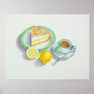 Citronmarängpaj med espresso poster