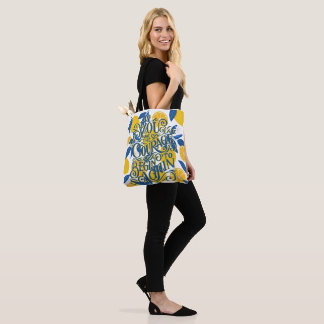 Citronmod Citattränsduffel  Tygkasse (På modell)