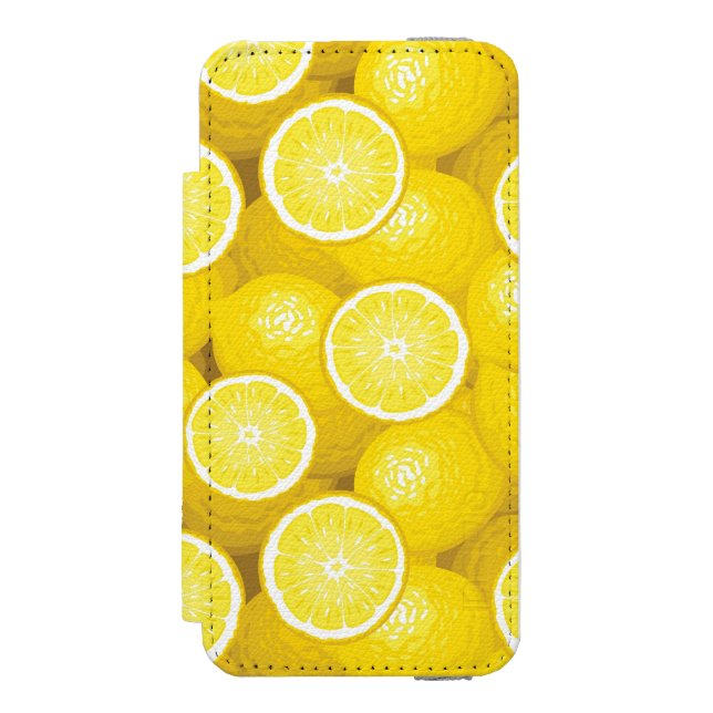 Citronmönster 2 incipio iPhone wallet skal (Folio Framsidan)