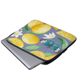 citronmönster akvarell laptop fodral
