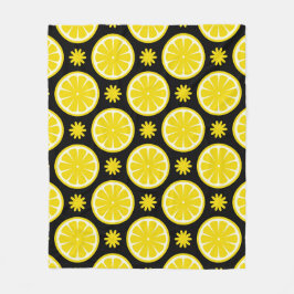 Citronmönster Fleecefilt