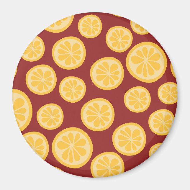 Citronmönster Magnet (Framsidan)