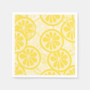 Citronmönster Pappersservett