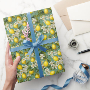 Citronmönster Presentpapper