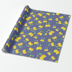 Citronmönster presentpapper