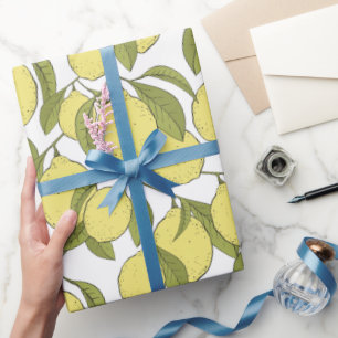 Citronmönster Presentpapper