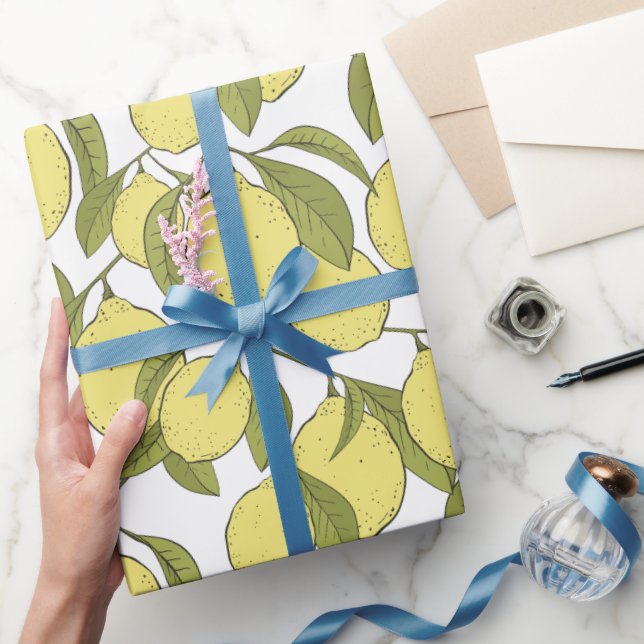 Citronmönster Presentpapper (Gifting)