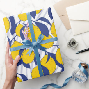Citronmönster Presentpapper