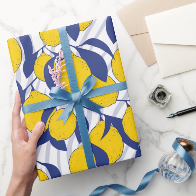 Citronmönster Presentpapper (Gifting)