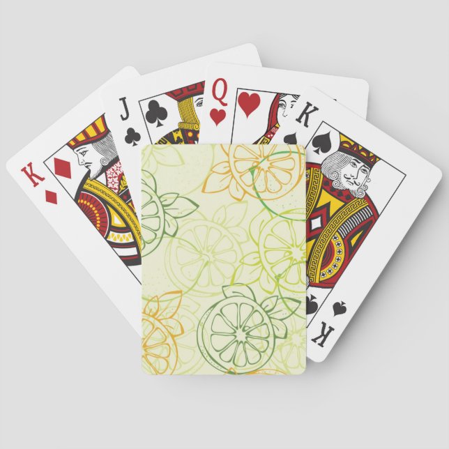 Citronmönster Spel Kort (Baksidan)