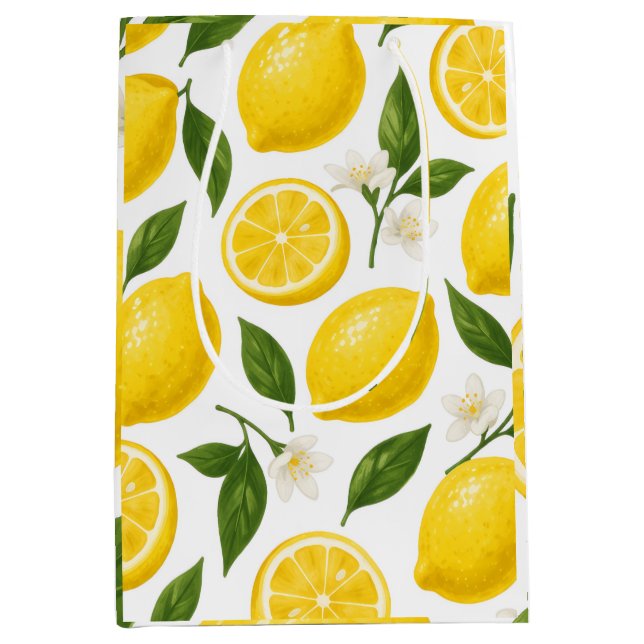 Citronmönsterdesign | Färsk Citrus Sommarmönster  (Framsidan)