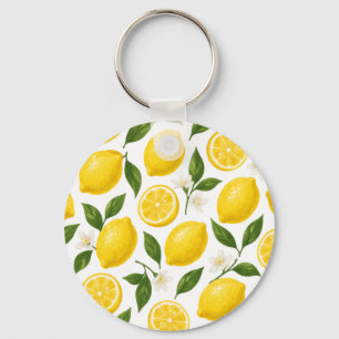 Citronmönsterdesign nyckelring