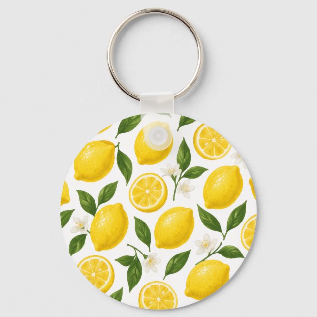 Citronmönsterdesign  nyckelring (Framsida)