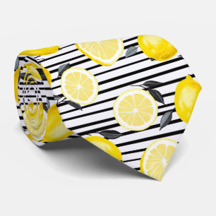 Citronmönstrad Herrkrage Slips