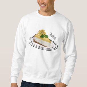 Citronostkaka serieillustration lång ärmad tröja