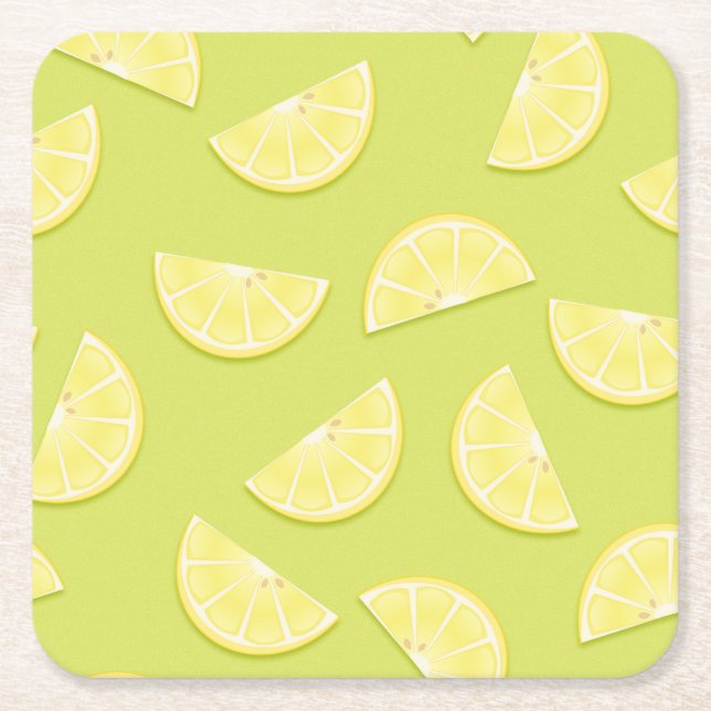 Citronpappersunderlägg Underlägg Papper Kvadrat (Framsidan)