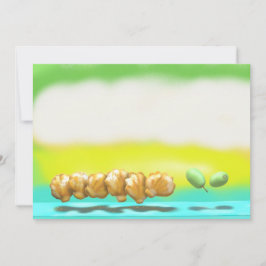 Citronpiff Madeleines och gröna druvor Tack Kort