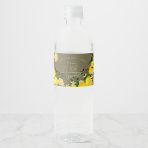 Citronpress vattenflaskor etikett
