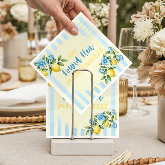 Citronränder Huvudpress Bröllopsdusch Pappersservett (Skapare uppladdad)