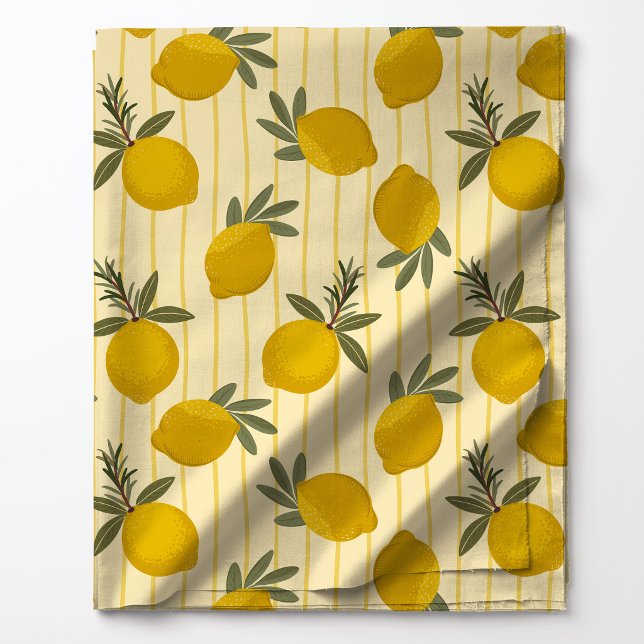 Citronrandig sommar botanisk gul citrus tyg (Skapare uppladdad)