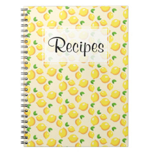 Citronreceptjournal Anteckningsbok