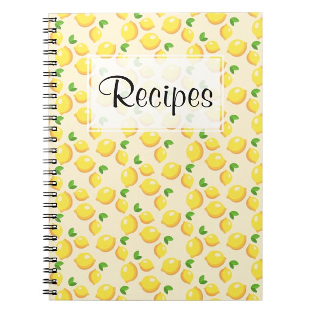Citronreceptjournal Anteckningsbok (Framsidan)
