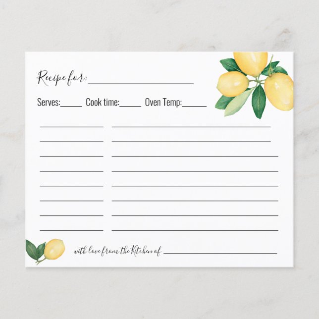 Citrons Citrus Recept Card-Möhippa (Framsida)