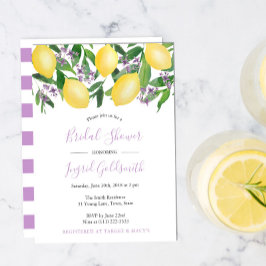 Citrons Gult och Lila Citrus Möhippa Inbjudningar