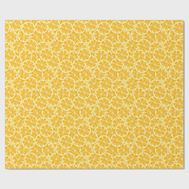 Citronskivemönster  presentpapper (Platt)