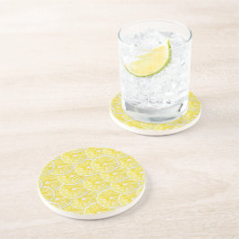 Citronskivor Vattenfärg Mönster Underlägg