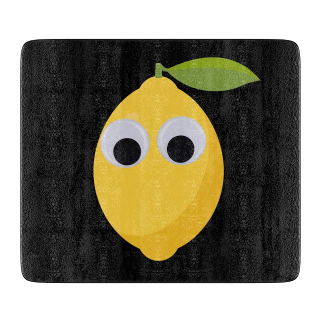 Citrontecken, söt frukt med googly ögon (Framsidan)