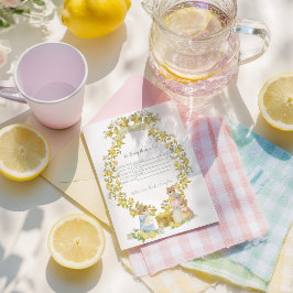 Citronträdgård med möss Baby Shower Tilläggskort