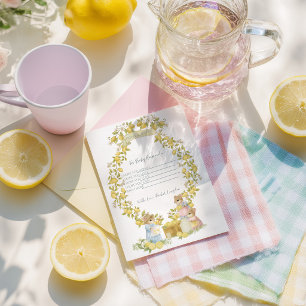 Citronträdgård med möss Baby Shower Tilläggskort