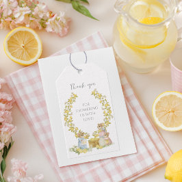 Citronträdgård med möss presentetikett