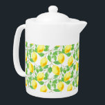 Citronträdtekanna<br><div class="desc">Porslintekanna med en solig gul citrondesign.</div>