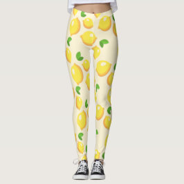 Citrontryckkvinna damasker leggings
