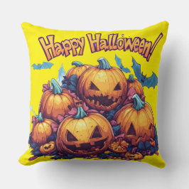 Citrouilles amusantes 🎃 pour Halloween festif Kudde